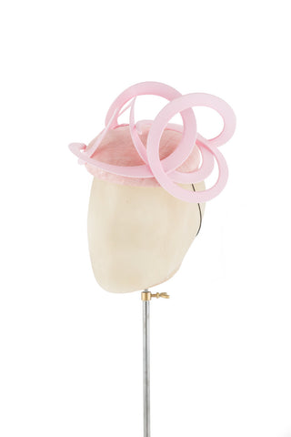 Pale Pink Swirls - fascinator designed by Edel Ramberg - Rent The Races  - 1