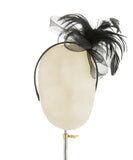 Basically Black - fascinator designed by Rent The Races - Rent The Races  - 1