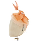 Creamsicle - fascinator designed by Couture Millinery - Rent The Races  - 3