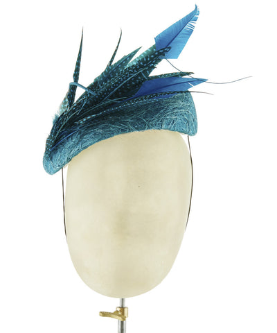 Teal Cloud - fascinator designed by Edel Ramberg - Rent The Races  - 1