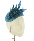 Teal Cloud - fascinator designed by Edel Ramberg - Rent The Races  - 2