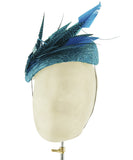 Teal Cloud - fascinator designed by Edel Ramberg - Rent The Races  - 3