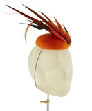 Tangerine Mohawk - fascinator designed by Edel Ramberg - Rent The Races  - 2