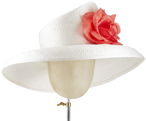 The Diana (White) - hat designed by LD Carey Designs - Rent The Races  - 1