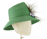 The Voss Derby II (Green) - hat designed by LD Carey Designs - Rent The Races  - 3