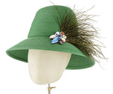 The Voss Derby II (Green) - hat designed by LD Carey Designs - Rent The Races  - 4
