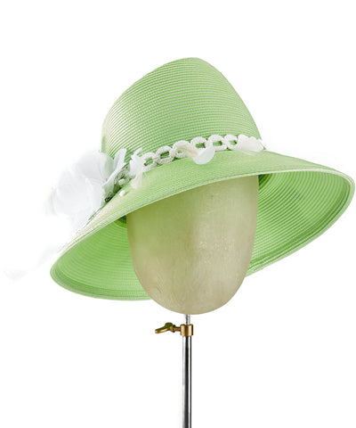 The Voss (Key Lime Green) - hat designed by LD Carey Designs - Rent The Races  - 1