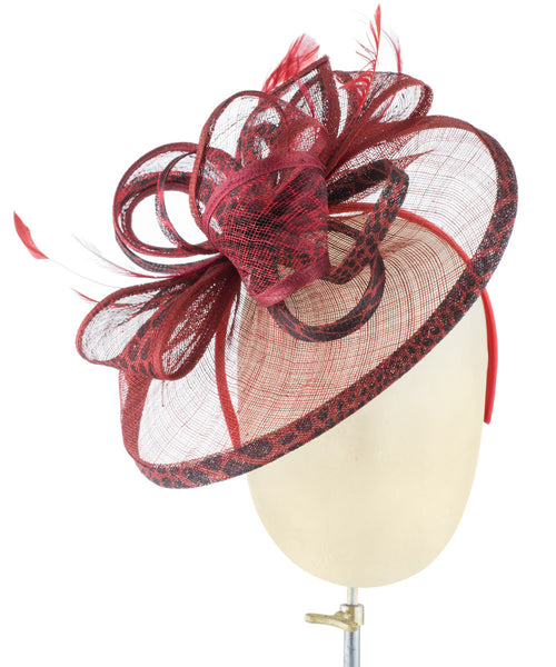 Red Leopard - fascinator designed by Dorfman Pacific - Rent The Races  - 1